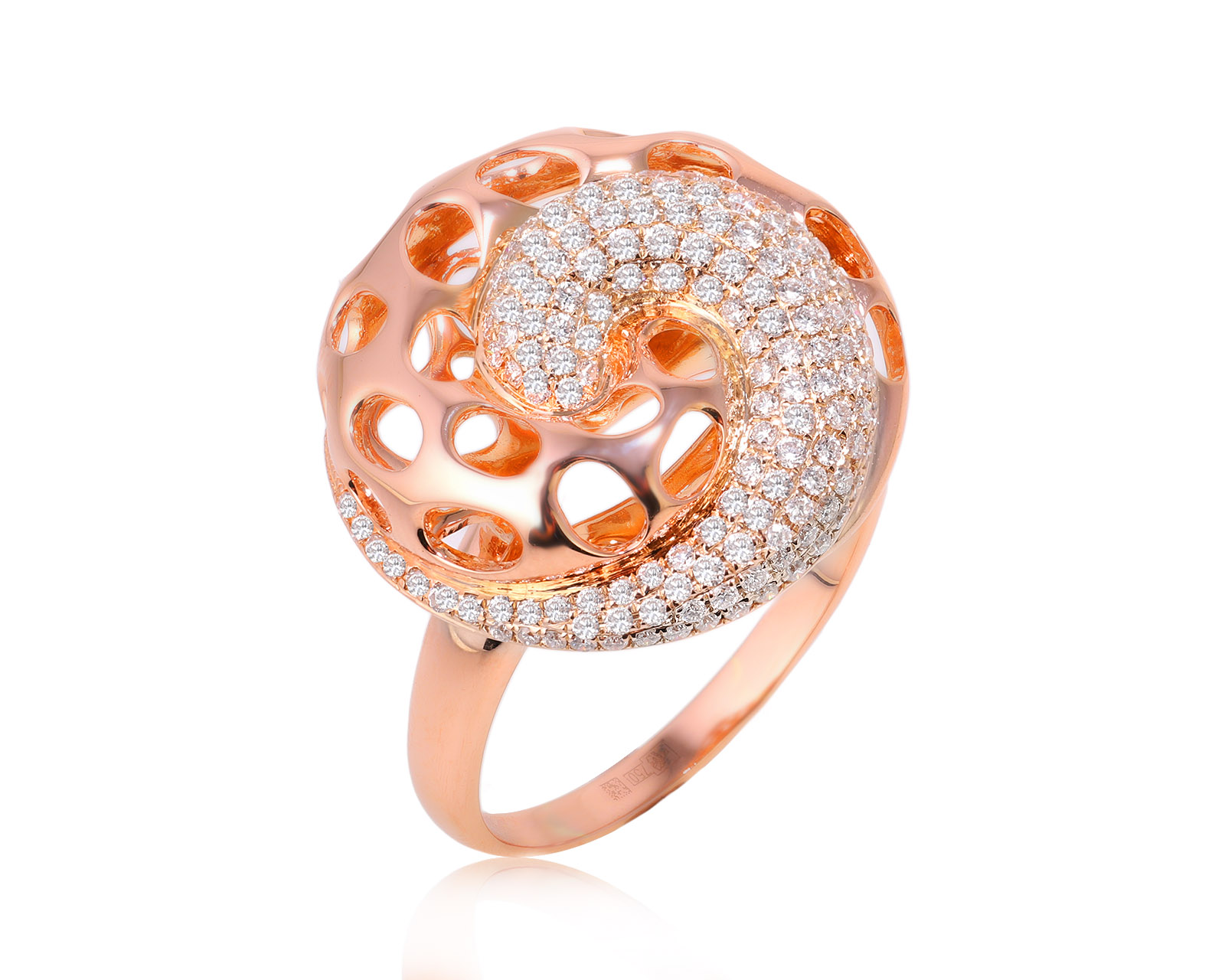 Золотое кольцо с бриллиантами 1.19ct 240125/2