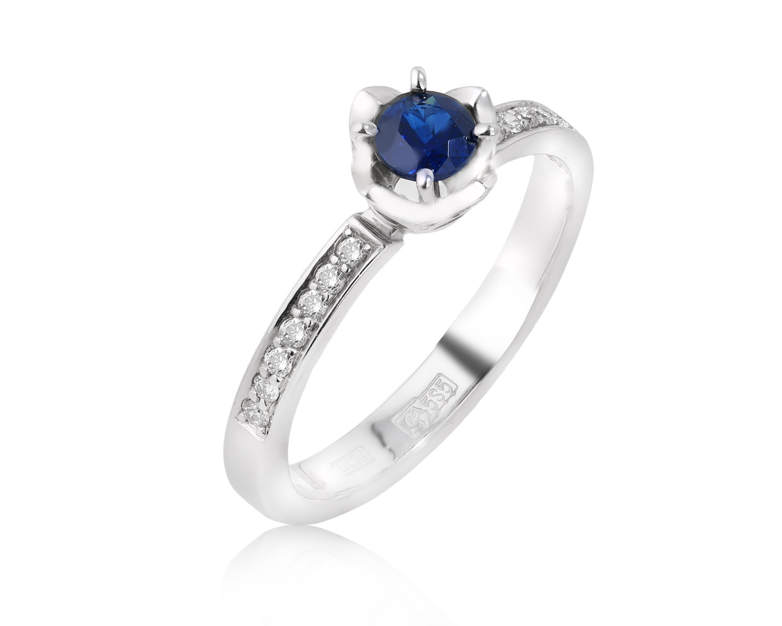 Оригинальное золотое кольцо с сапфиром 0.22ct Constantin Artmayer 271125/КМ222