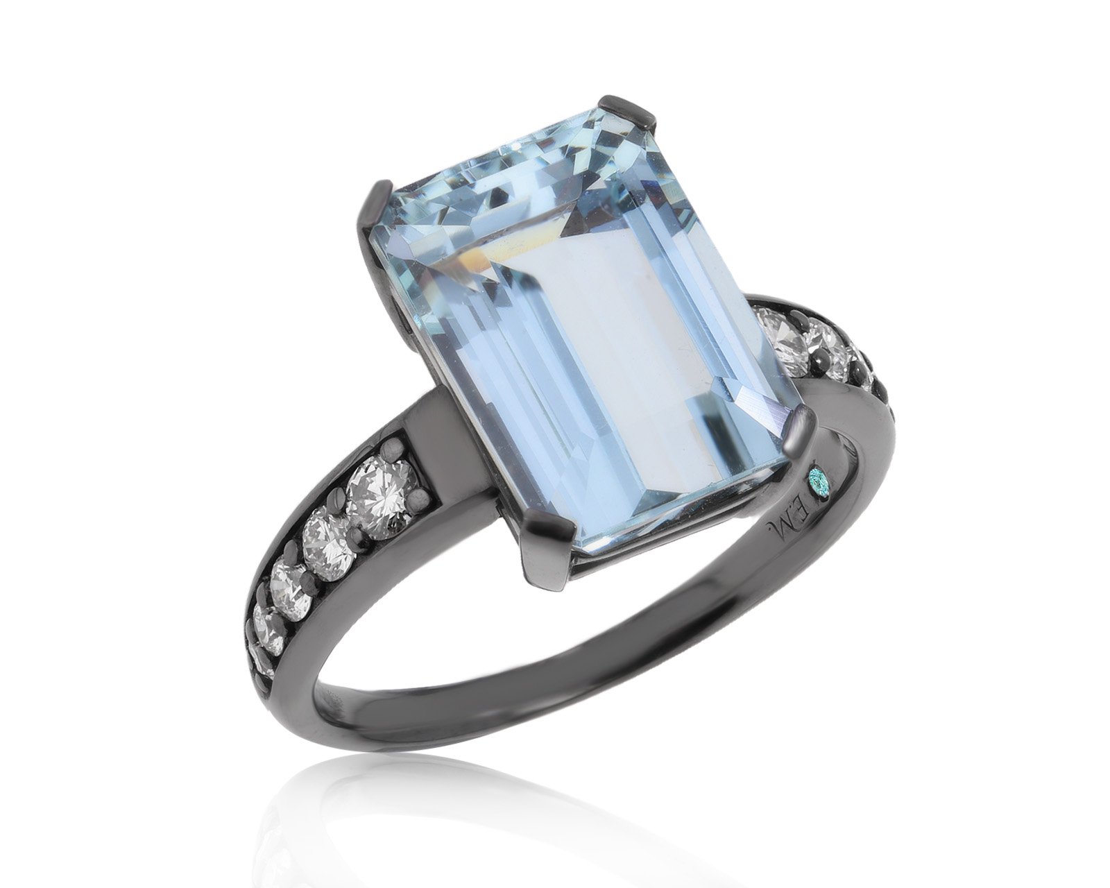 Золотое кольцо с аквамарином 5.68ct Evgeny Matveev