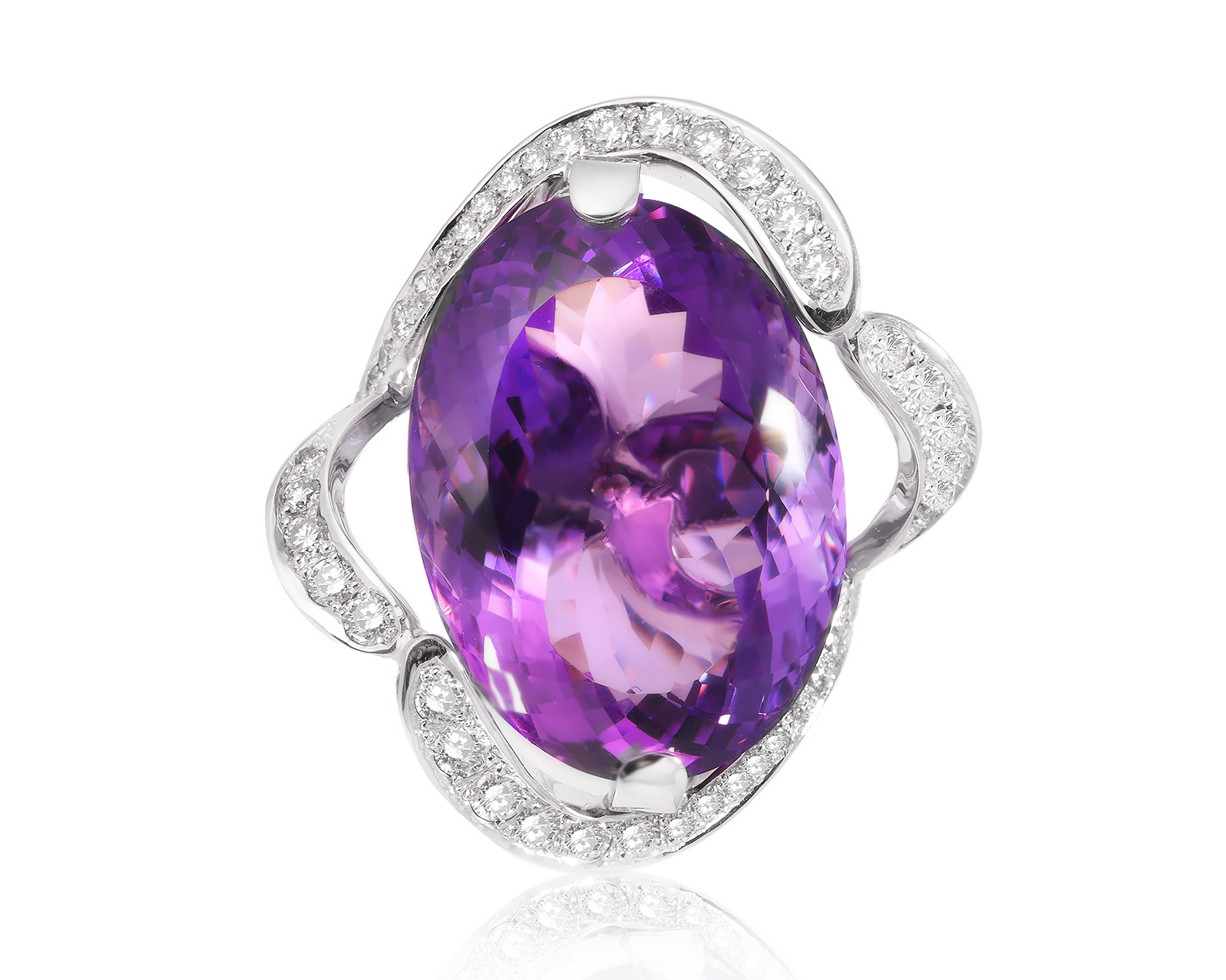 Оригинальное золотое кольцо с аметистом 22.34ct Maxim Demidov 280125/КМ151