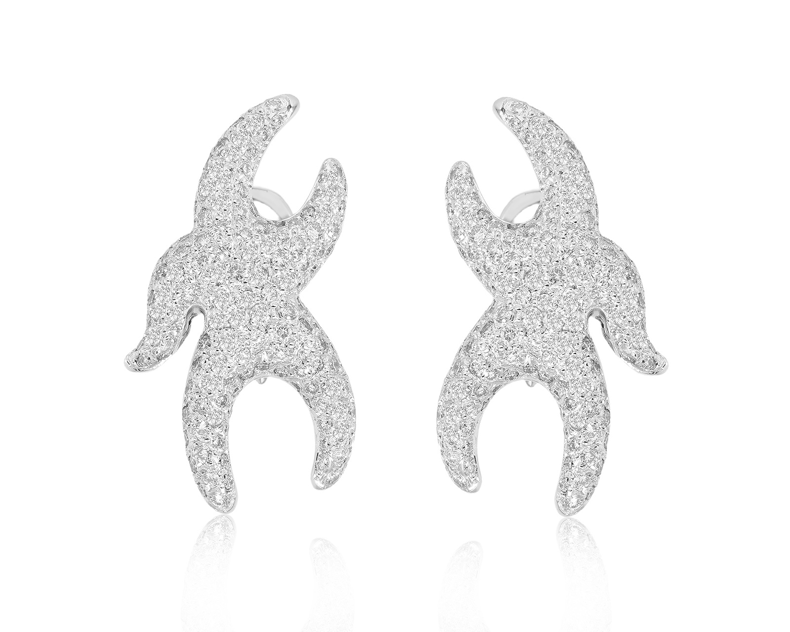 Золотые серьги с бриллиантами 2.90ct 250625/2