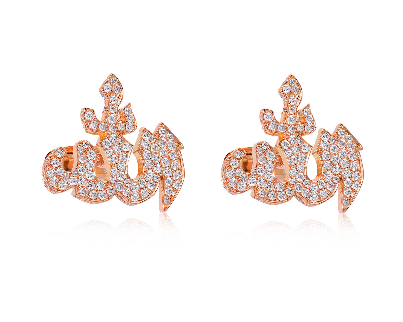 Золотые запонки с бриллиантами 2.80ct