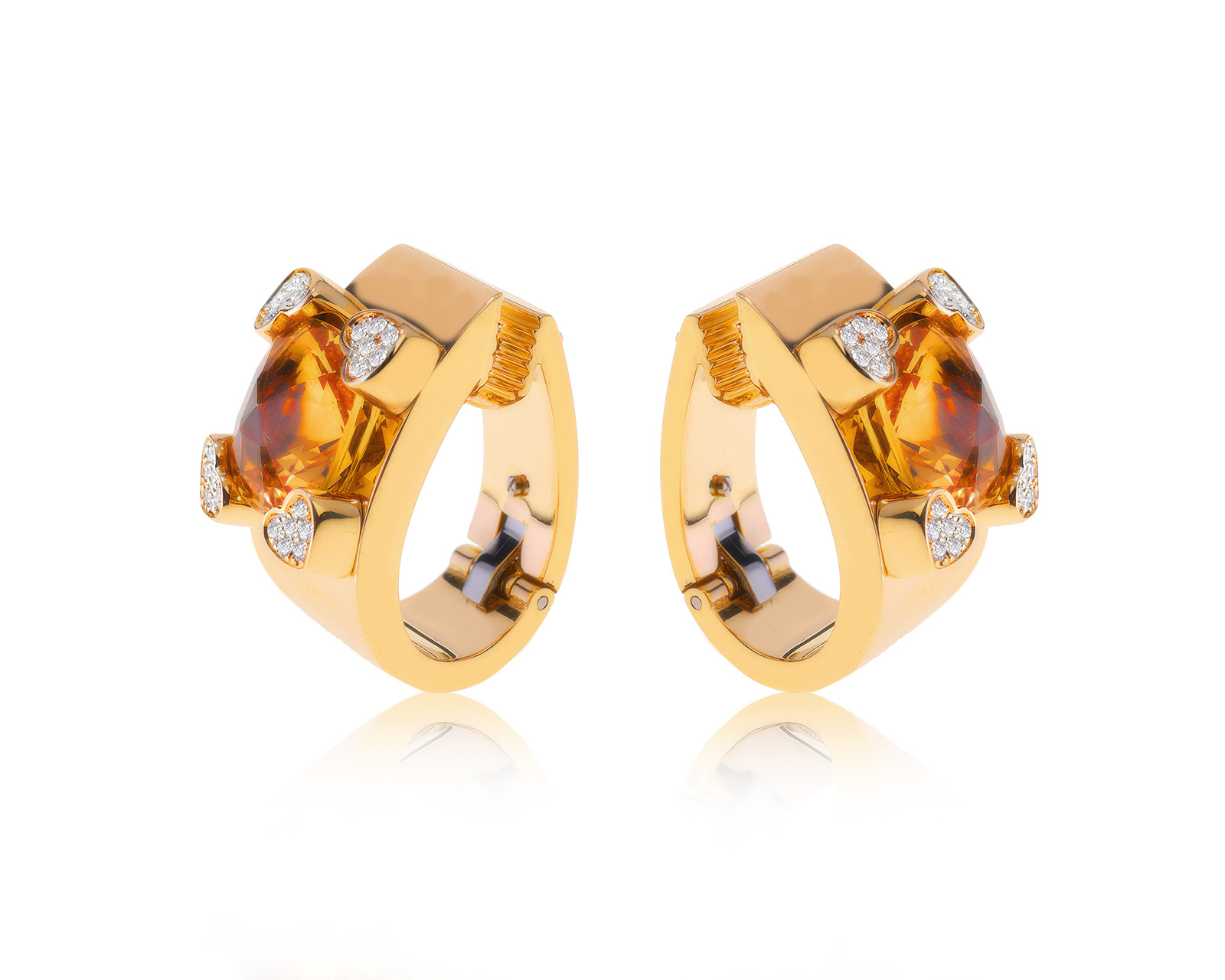 Оригинальные золотые серьги с цитринами 11.90ct Chopard Rainbow 310823/17