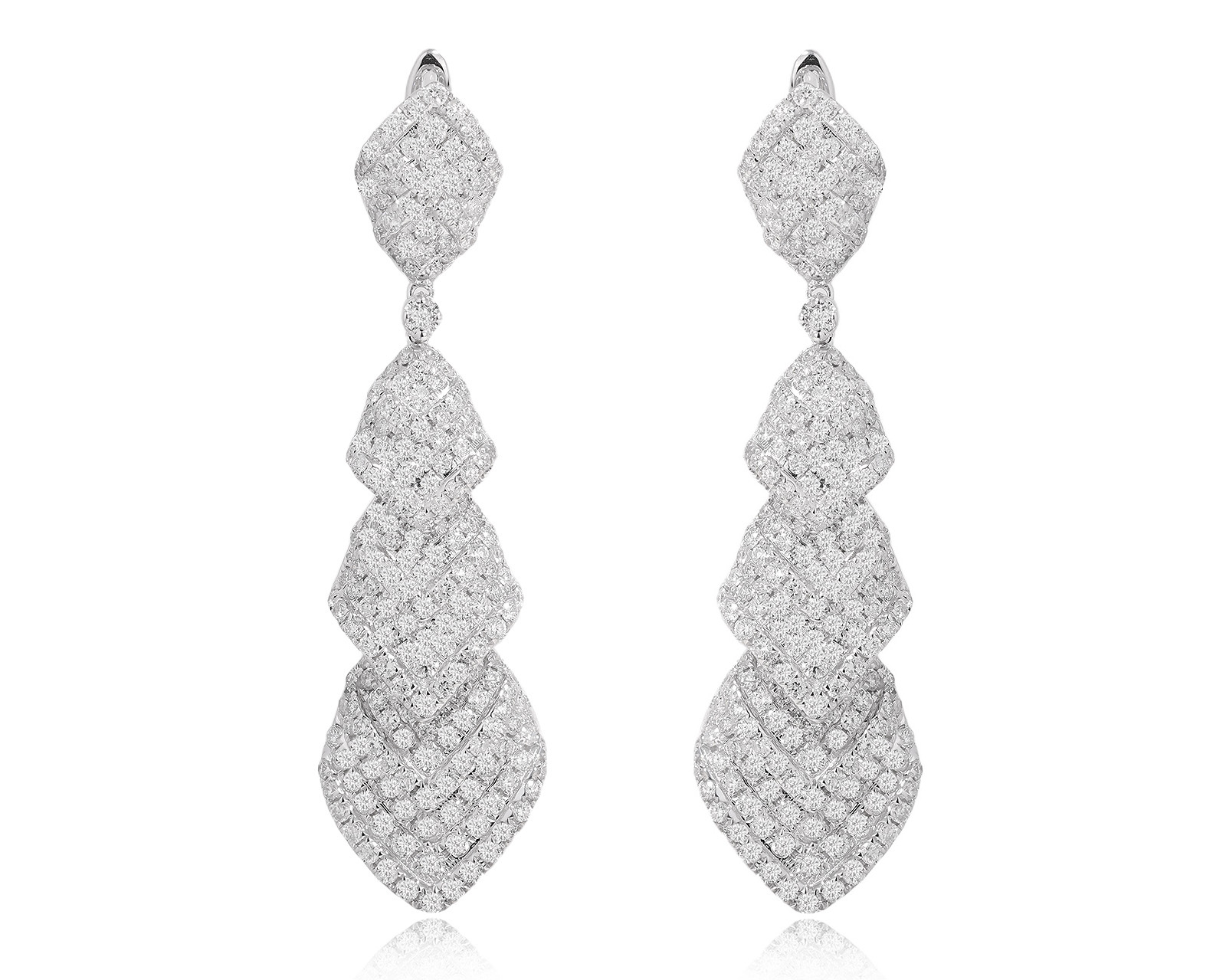 Золотые серьги с бриллиантами 4.04ct 060325/4