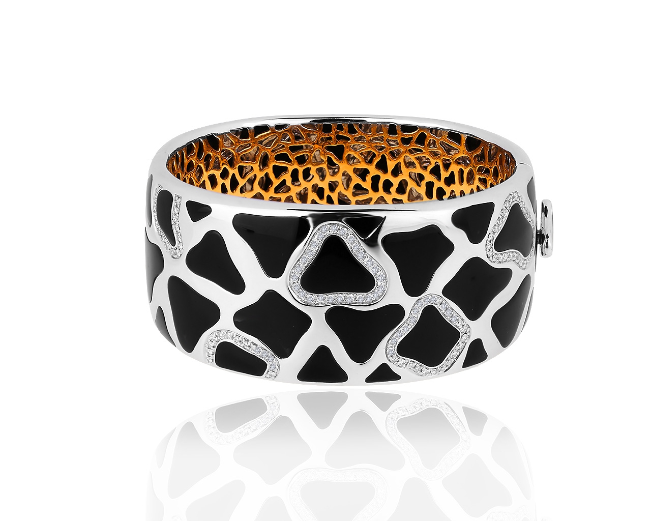 Оригинальный золотой браслет с ониксом и бриллиантами 0.92ct Roberto Coin 240719/11