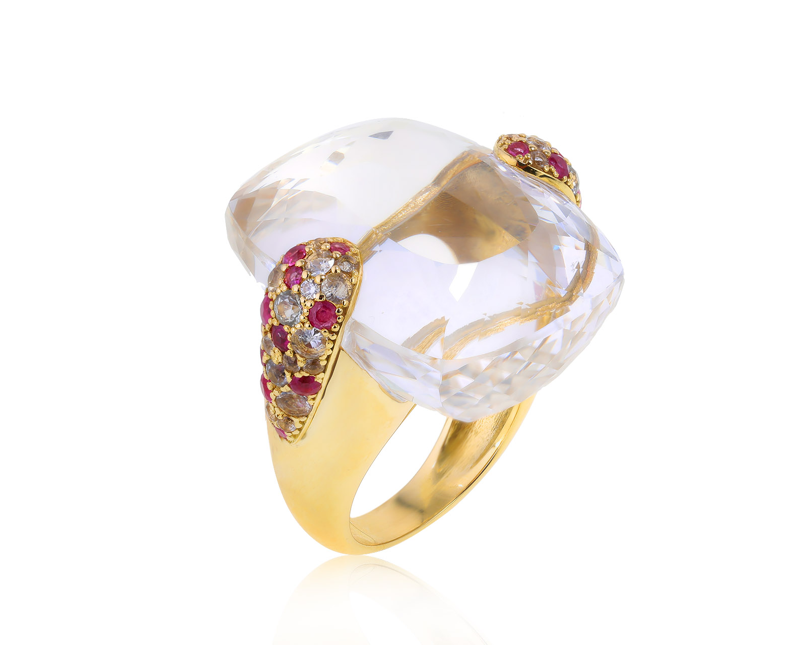 Очаровательное золотое кольцо с горным хрусталем 48.50ct 120722/2