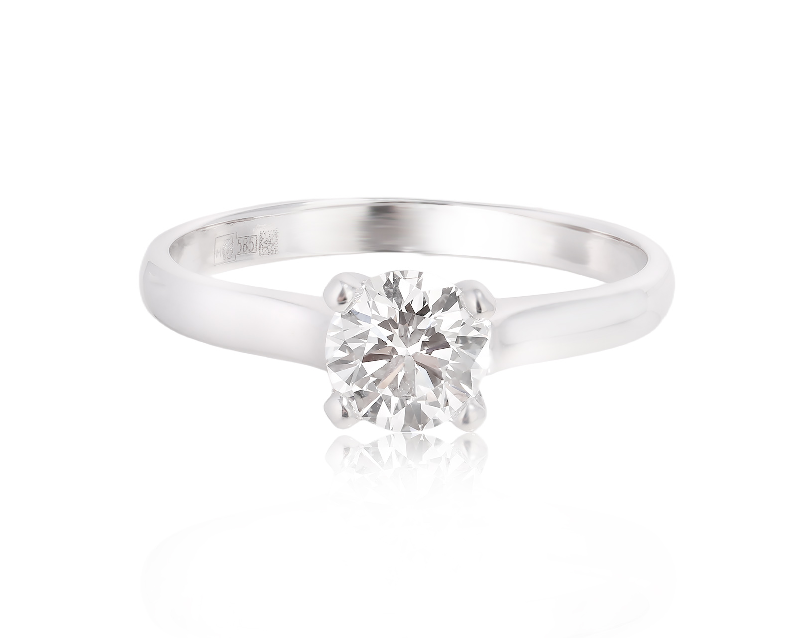 Оригинальное золотое кольцо с бриллиантом 0.77ct МЮЗ 200125/4