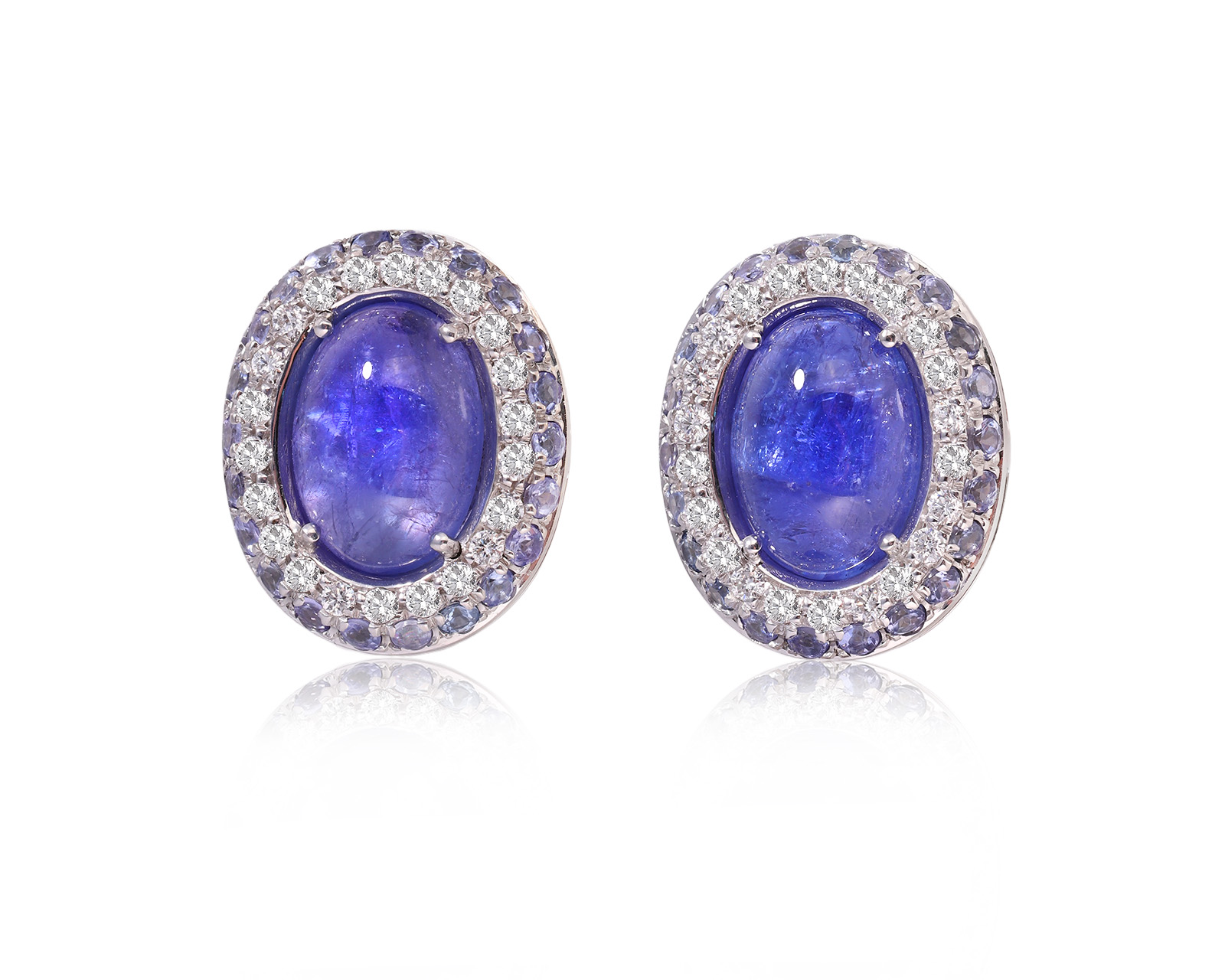 Оригинальные золотые серьги с танзанитами 14.10ct Gianni Lazzaro 130825/4