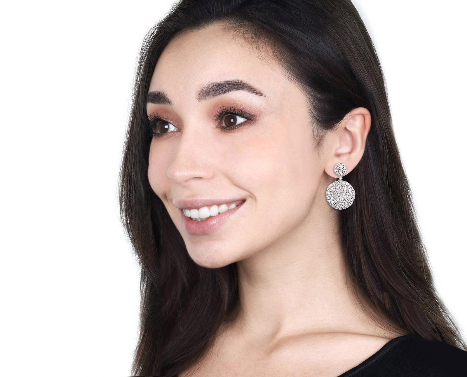 Золотые серьги с бриллиантами 5.86ct Evgeny Matveev