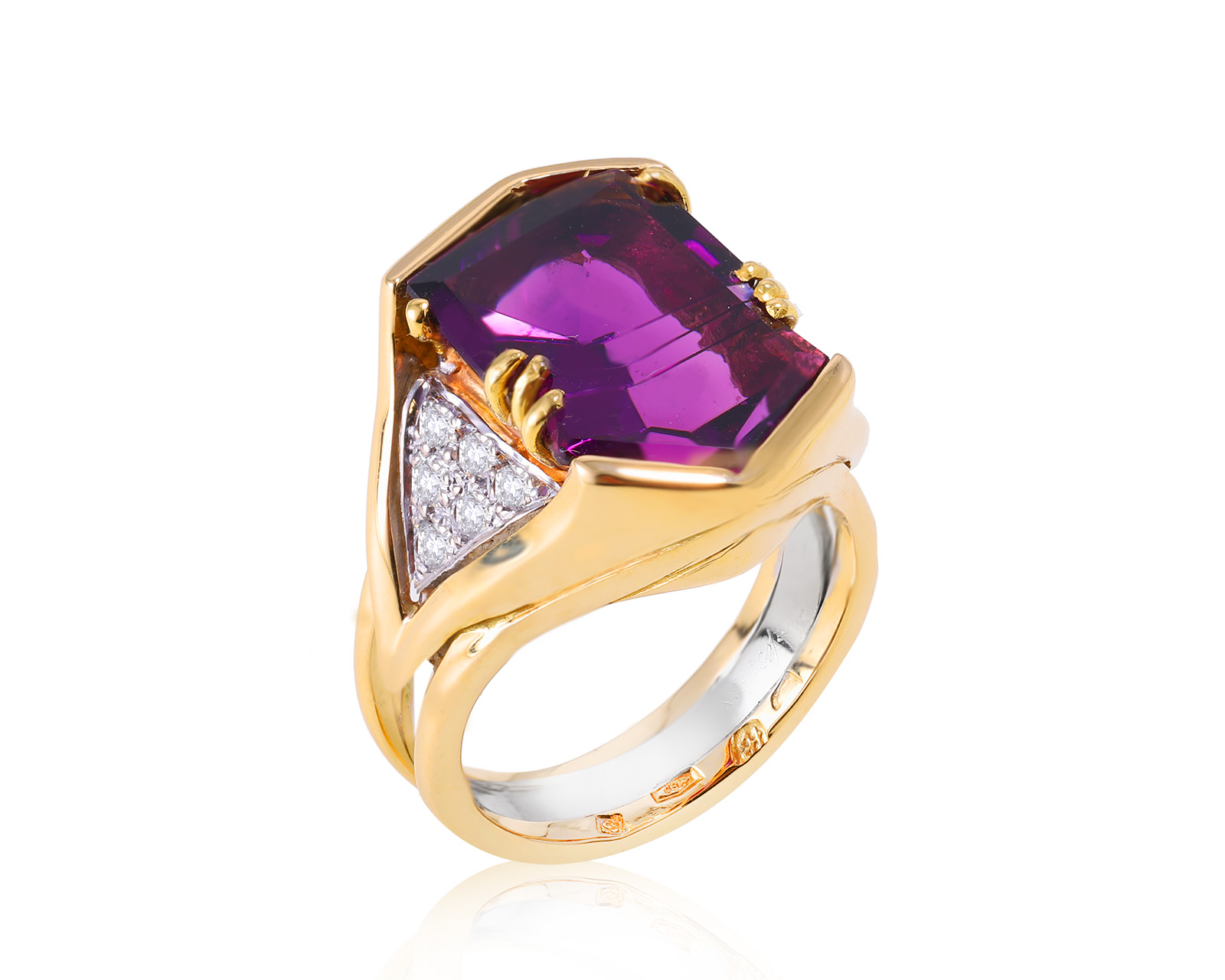 Оригинальное золотое кольцо с аметистом 5.40ct H.Stern 310124/12