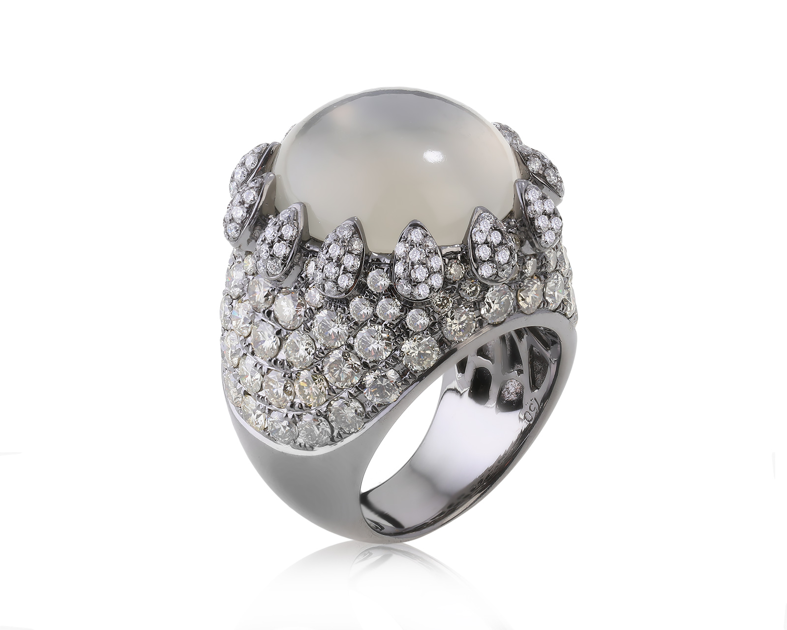 Золотое кольцо с лунным камнем 15.50ct