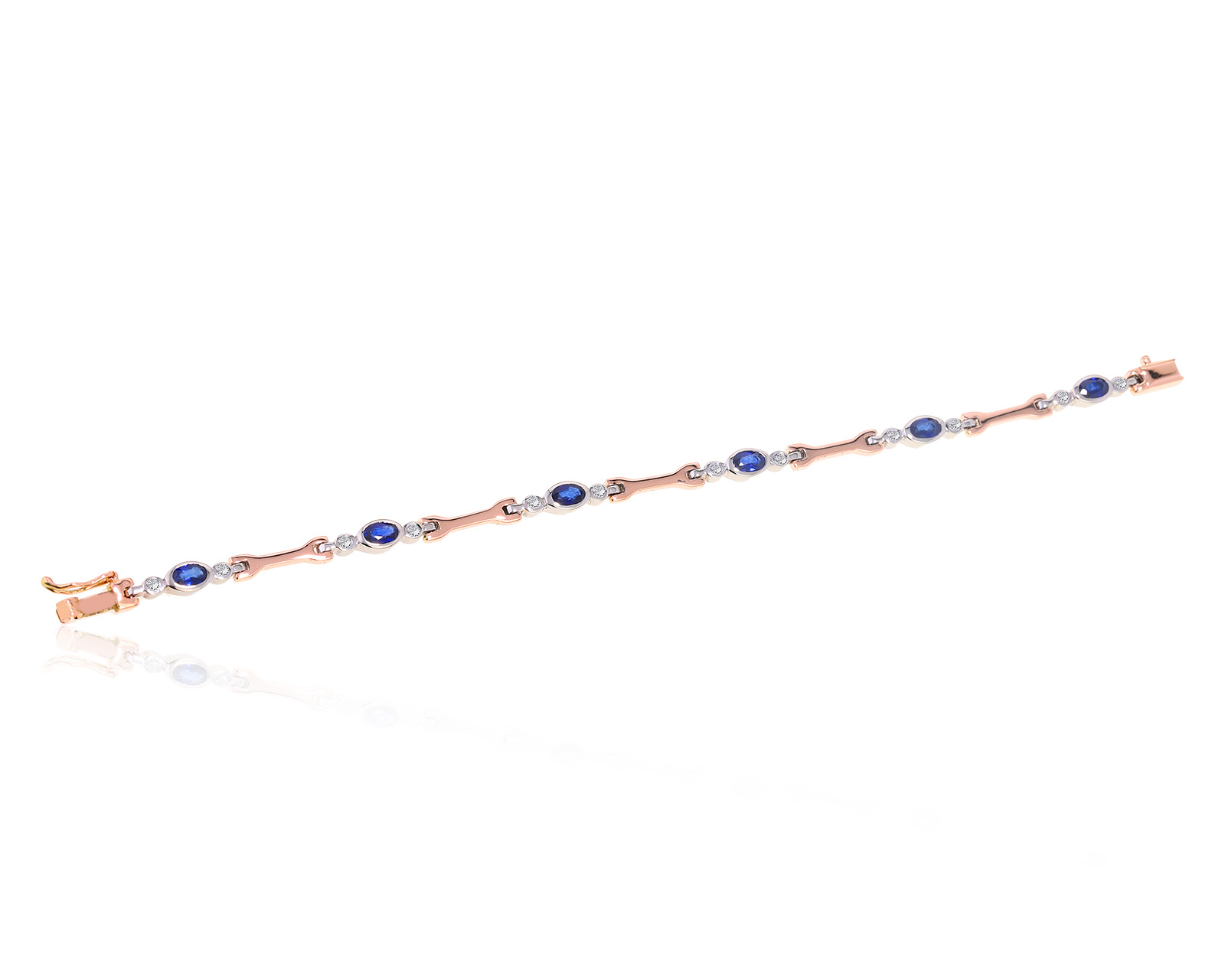 Богатый золотой браслет с сапфирами 1.86ct 140322/9