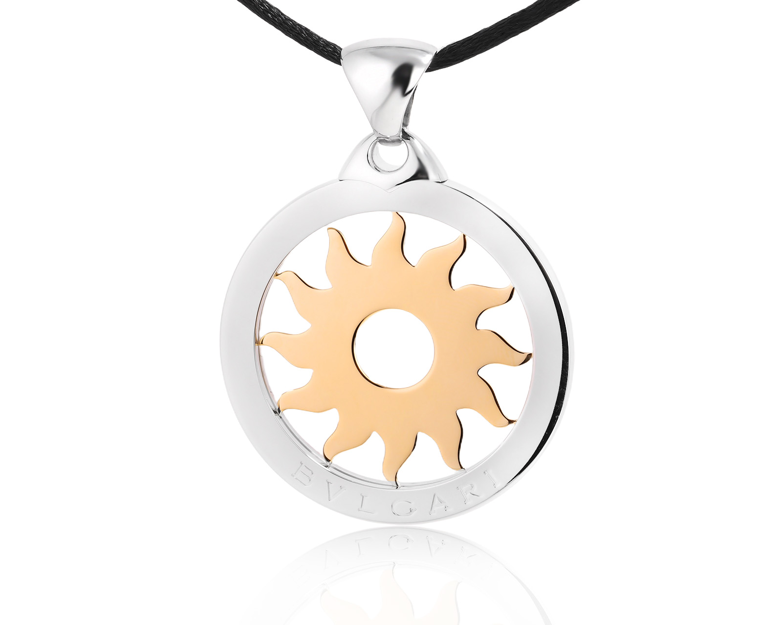 Оригинальный золотой кулон Bvlgari Tondo Sun 161025/1