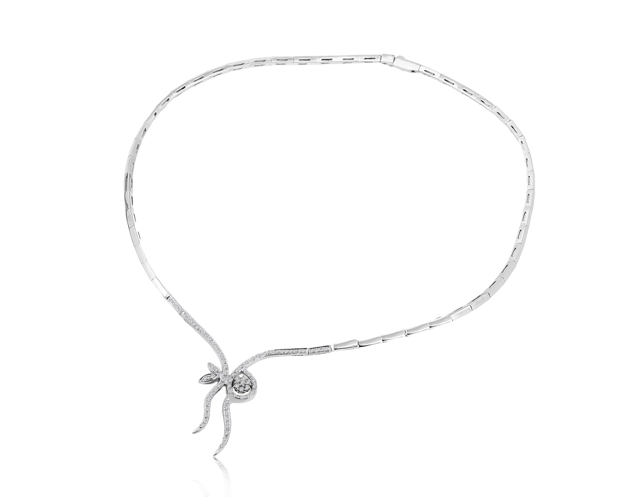 Прекрасное золотое колье с бриллиантами 0.60ct