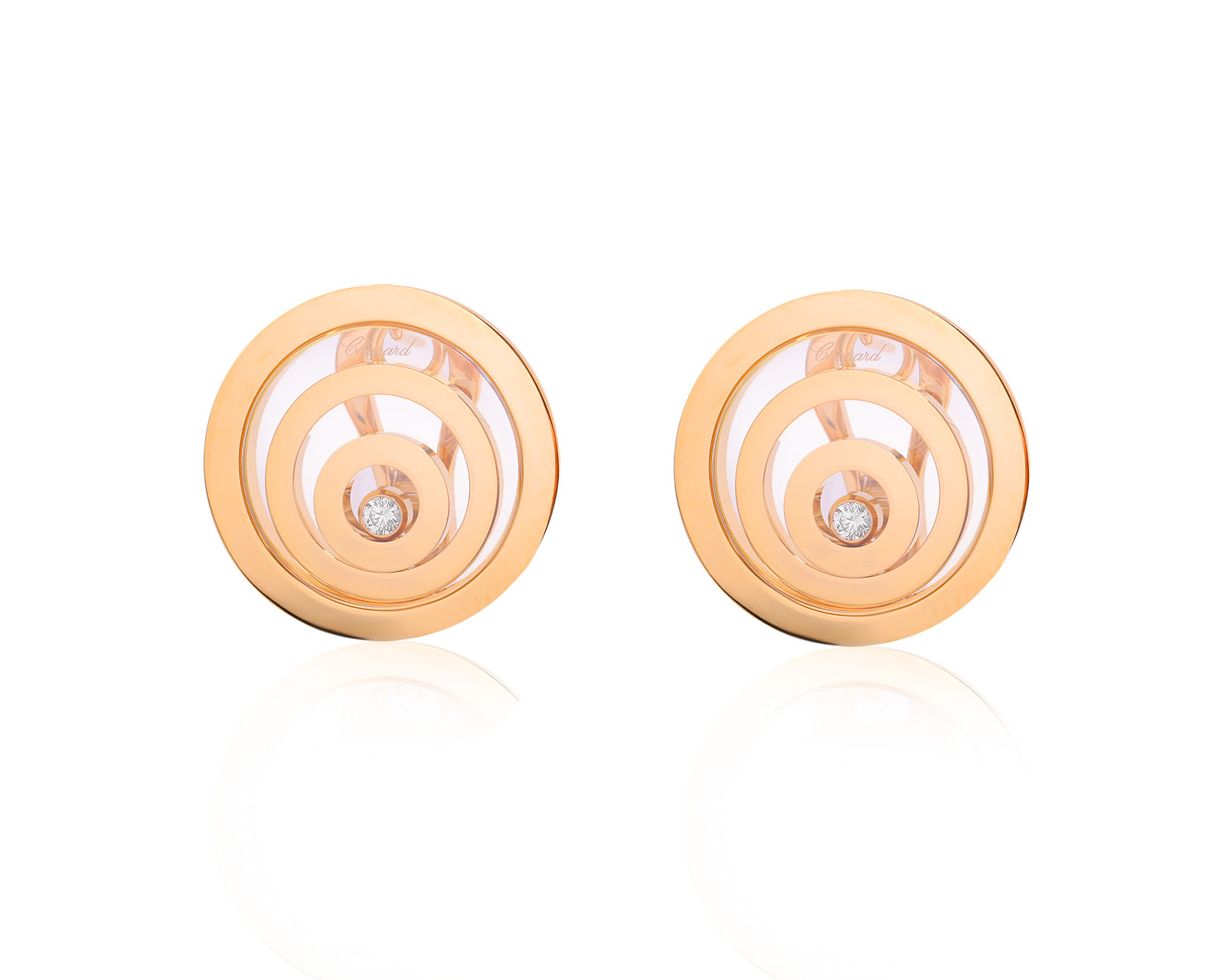 Оригинальные золотые серьги Chopard Happy Spirit 270525/5