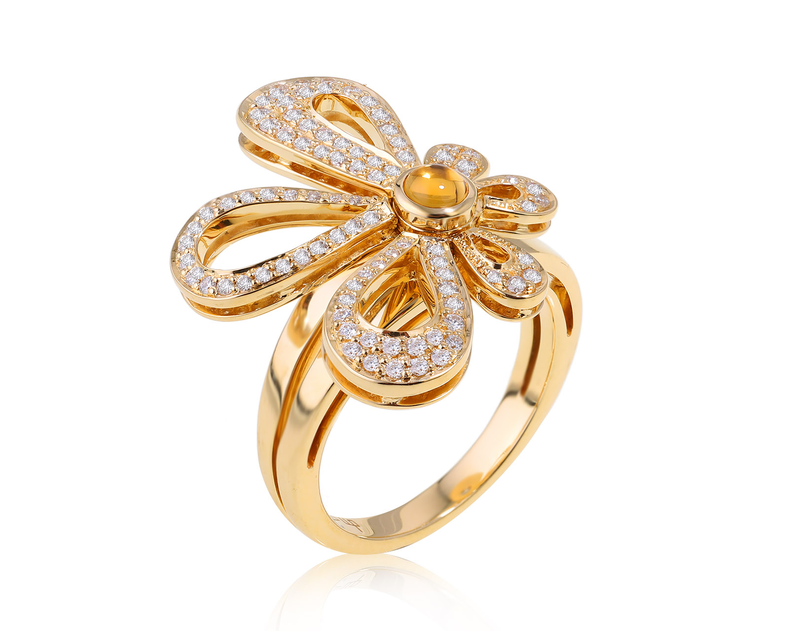 Оригинальное золотое кольцо с бриллиантами 0.59ct Di Modolo Fiamma