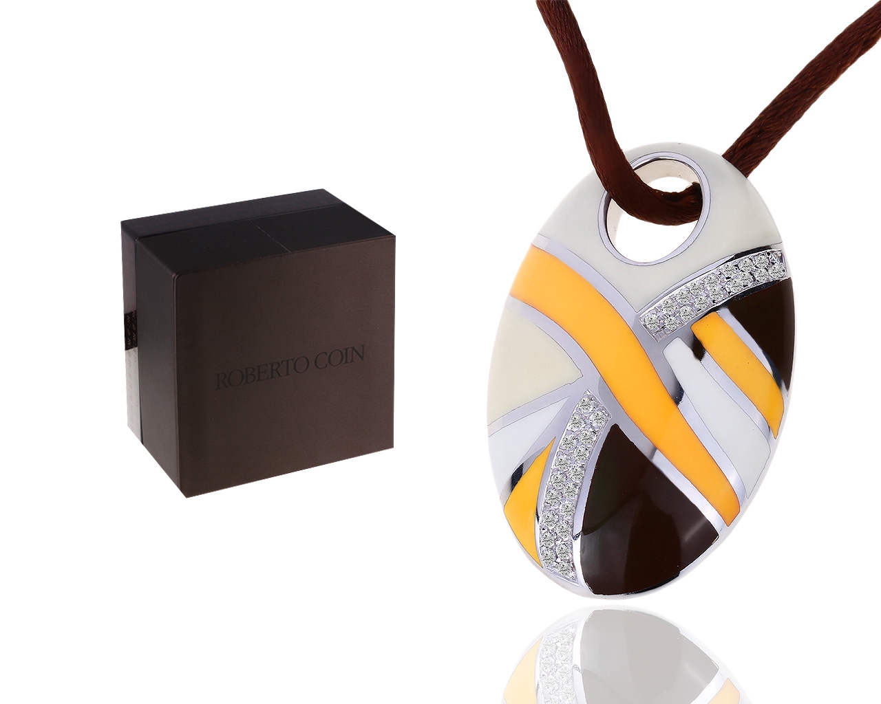 Золотая подвеска с бриллиантами 0.31ct Roberto Coin