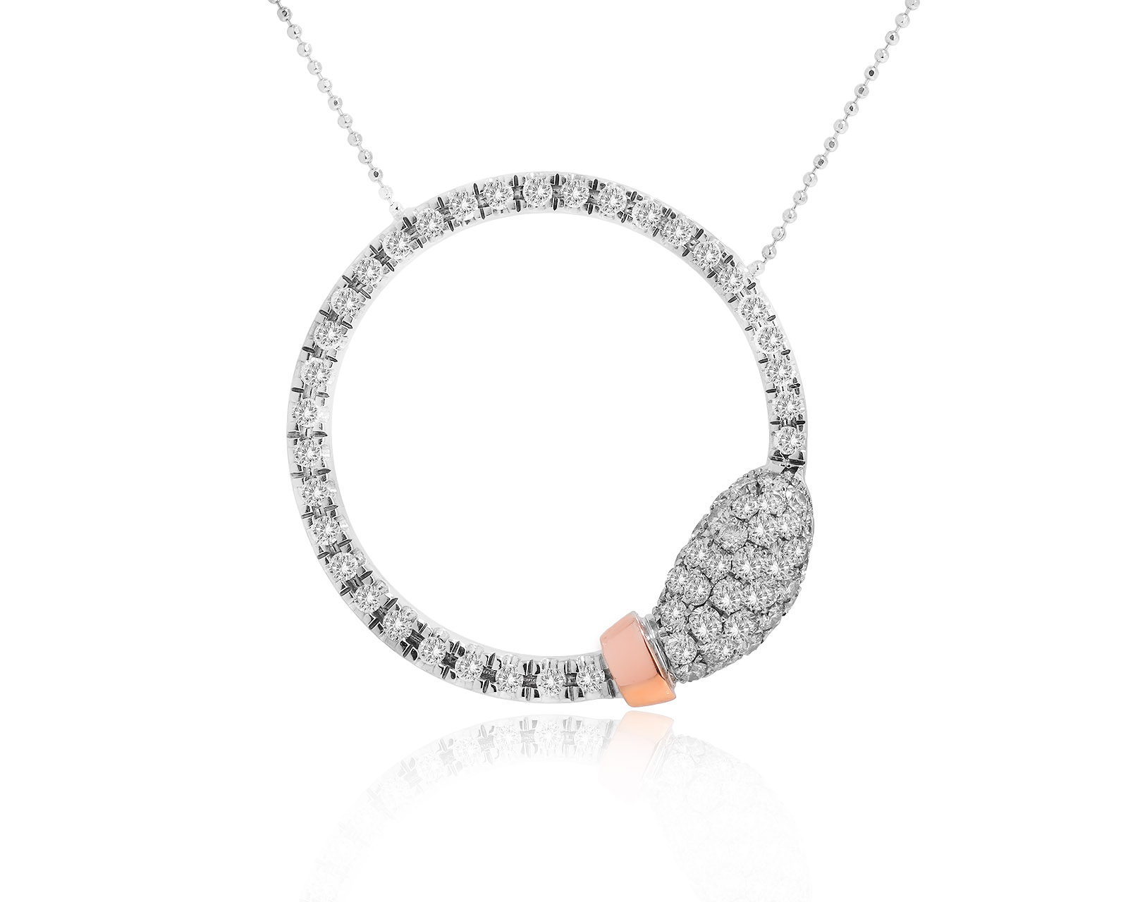 Оригинальное золотое колье с бриллиантами 2.22ct LTJ 200125/9