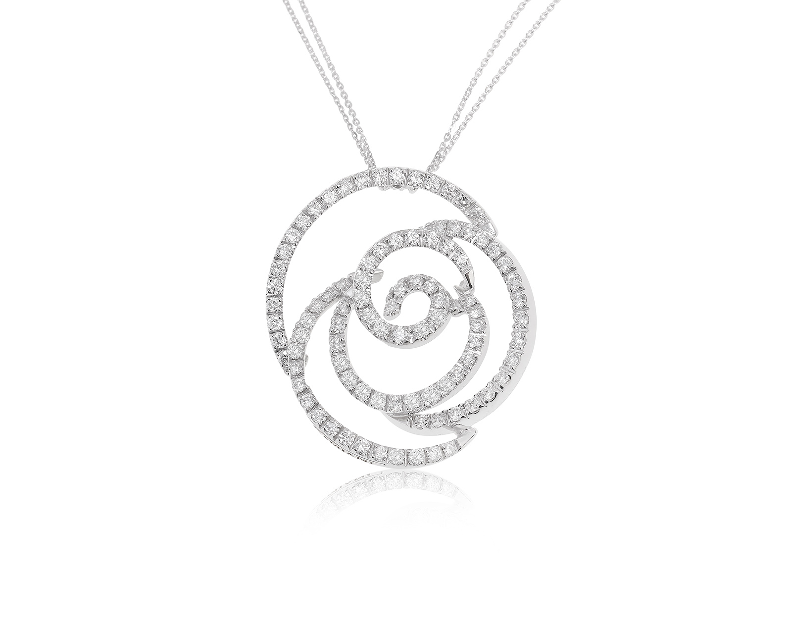 Оригинальное золотое колье с бриллиантами 1.72ct Damiani Rose 060524/9