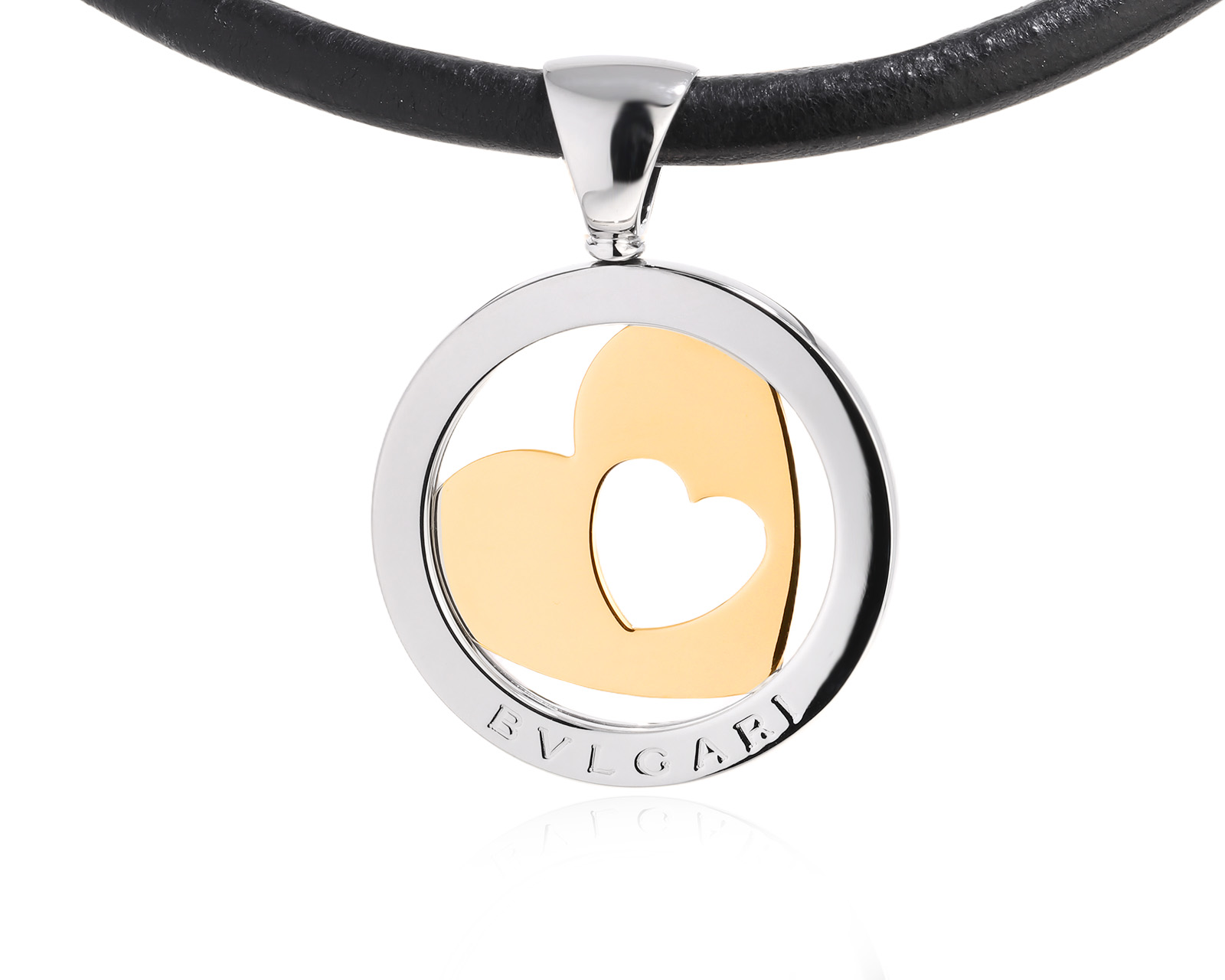 Оригинальный золотой кулон Bvlgari Tondo Heart 060525/10