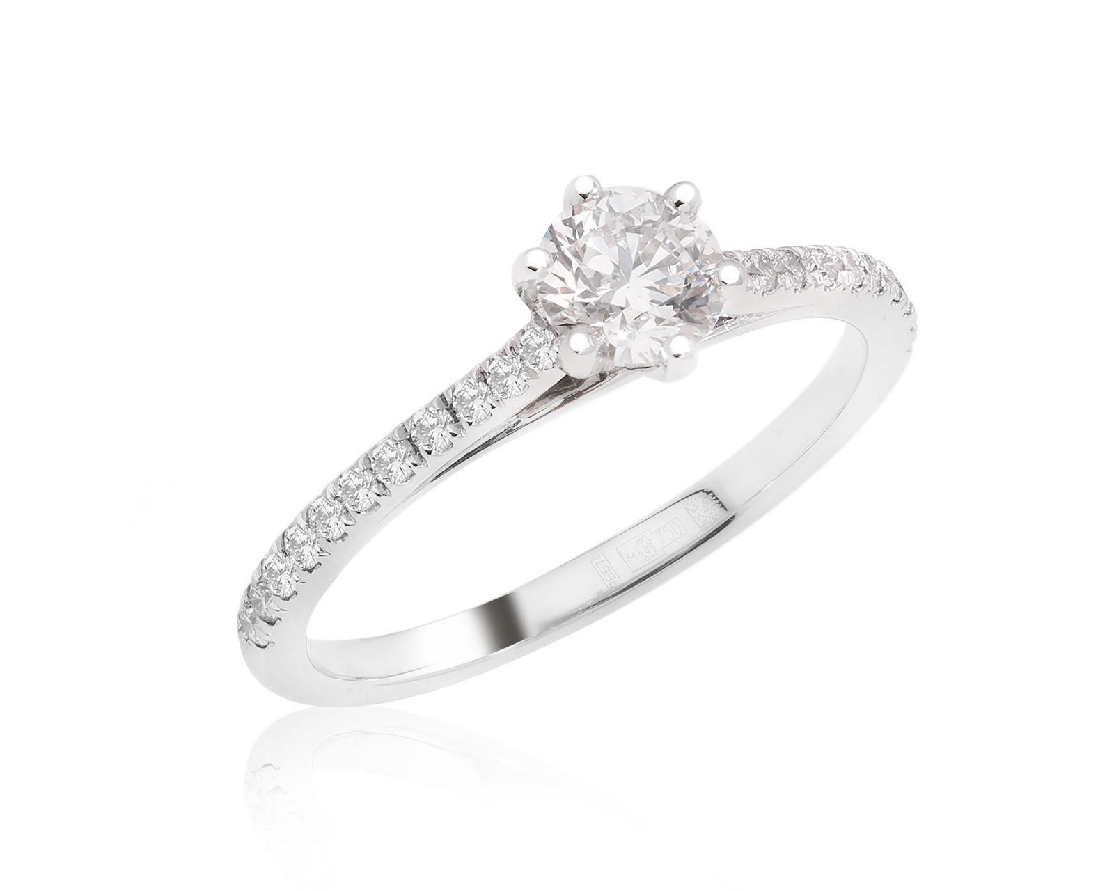 Золотое кольцо с бриллиантами 0.70ct 121024/1