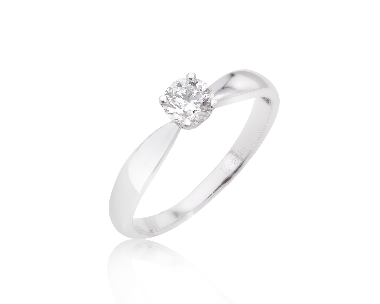 Золотое кольцо с бриллиантом 0.31ct 160624/2