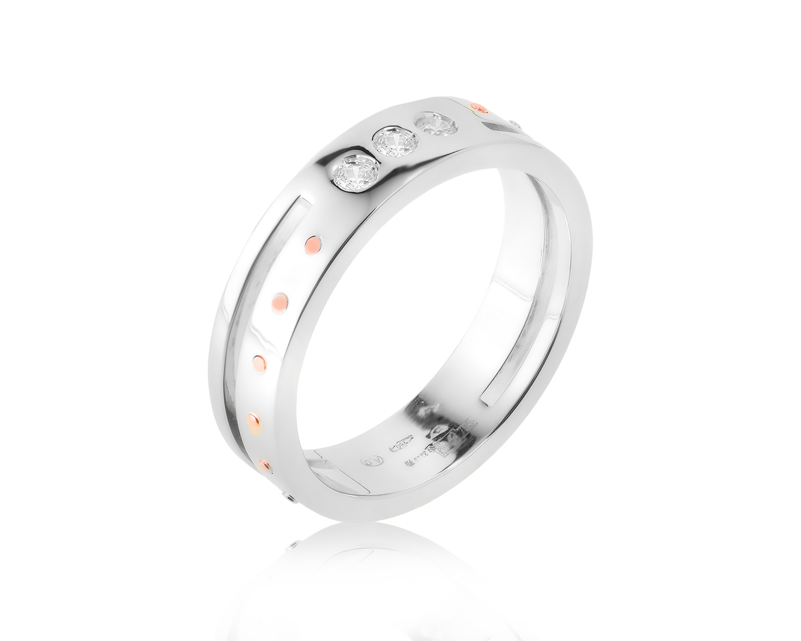 Оригинальное золотое кольцо с бриллиантами 0.15ct Baraka 190623/9