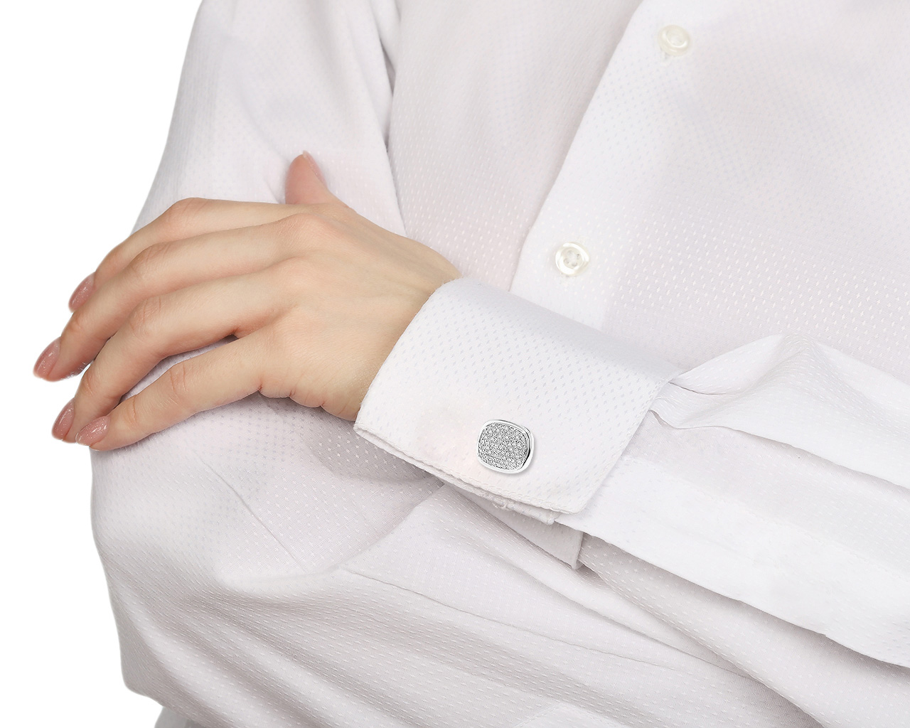 Оригинальные золотые запонки c бриллиантами 1.53ct David Yurman