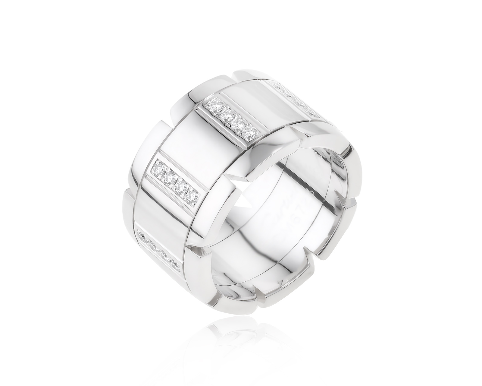 Оригинальное золотое кольцо c бриллиантами 0.32ct Cartier Tank