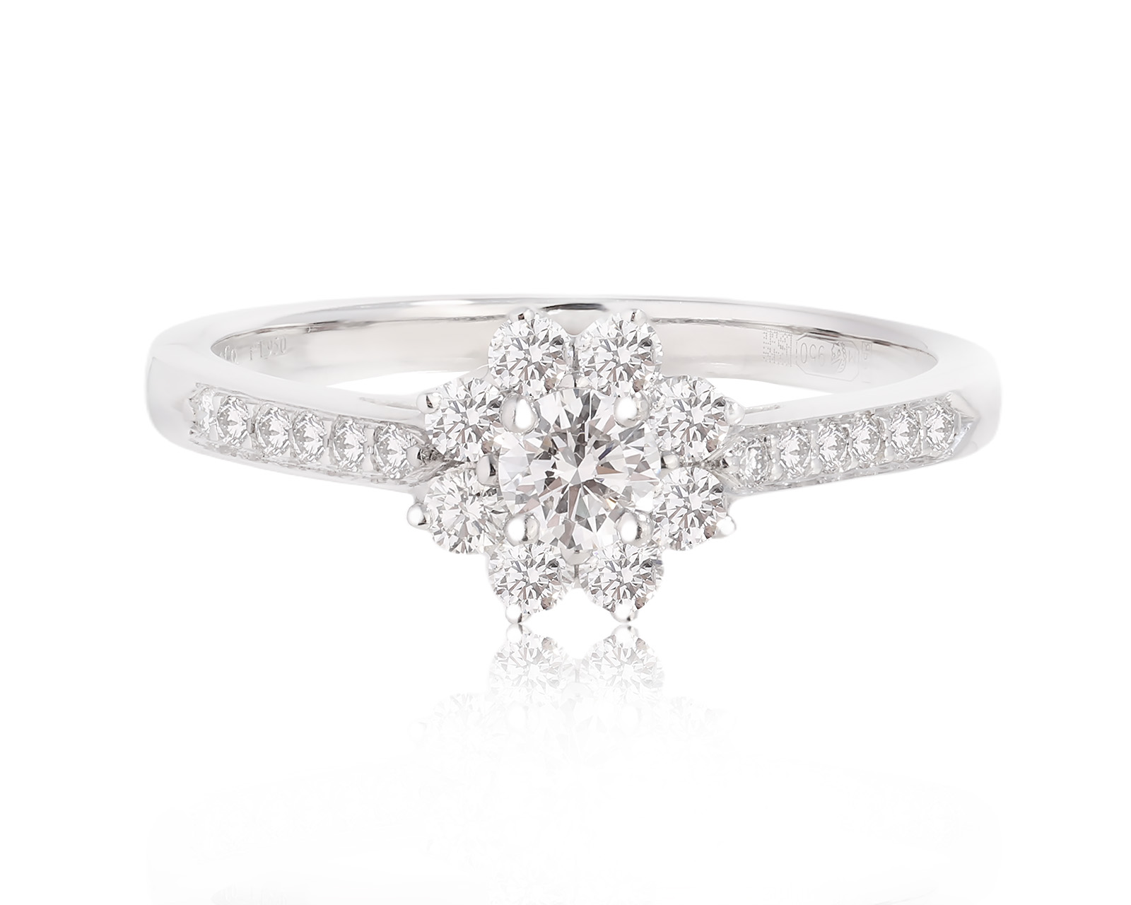 Оригинальное платиновое кольцо Tiffany&Co Flora Flower 190625/1