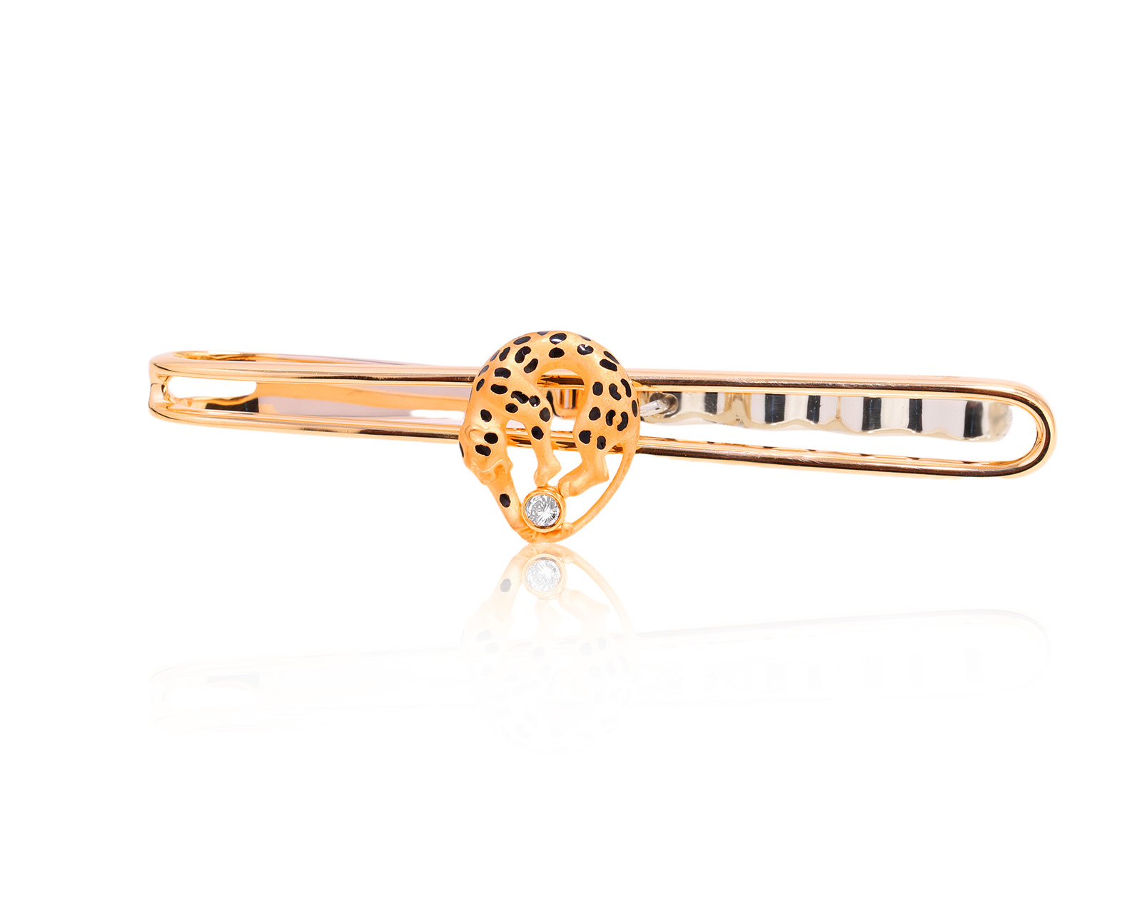 Оригинальный золотой зажим для галстука Carrera y Carrera Panther 290325/16