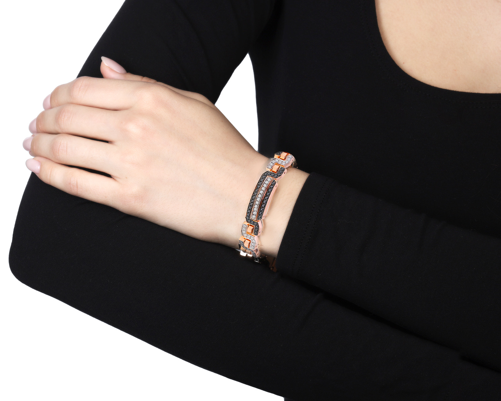 Оригинальный золотой браслет с бриллиантами 6.70ct Baraka