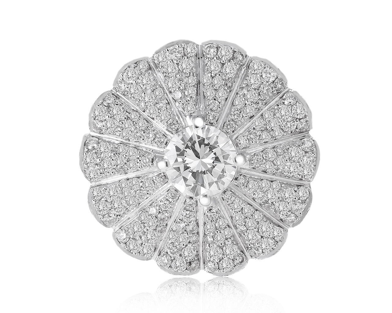 Завораживающее золотое кольцо с бриллиантами 3.73ct 291220/КМ3