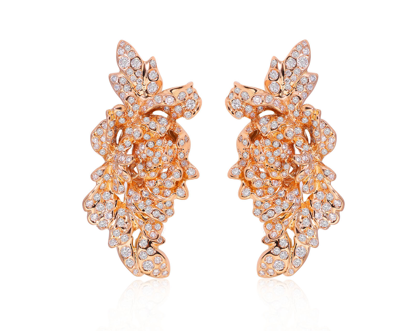 Оригинальные золотые серьги с бриллиантами 2.80ct Repossi Nerée 221024/10