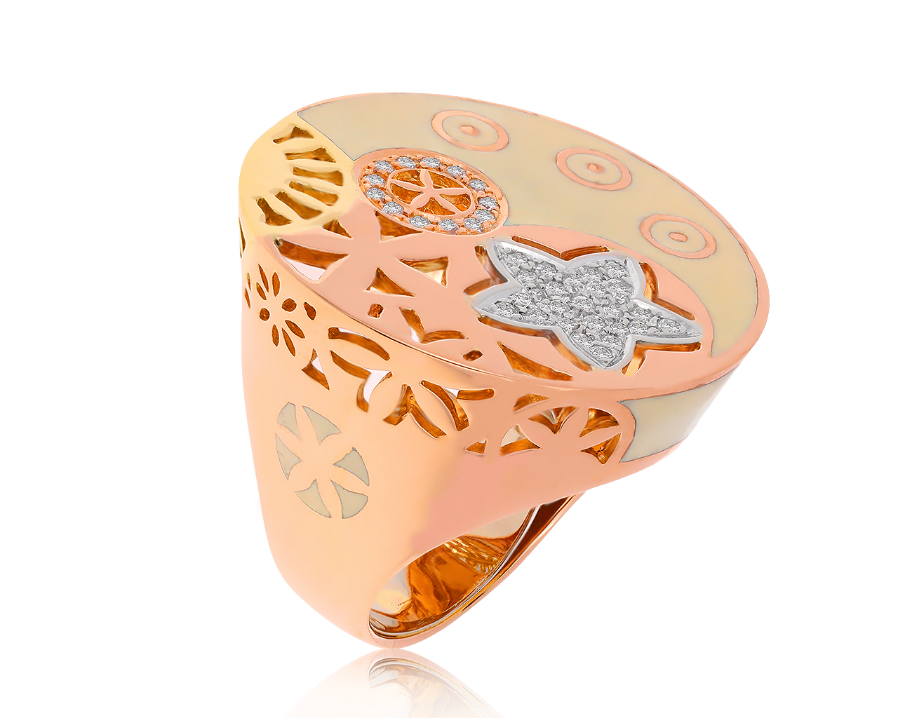 Оригинальное золотое кольцо с бриллиантами 0.41ct Nouvelle Bague 190820/4