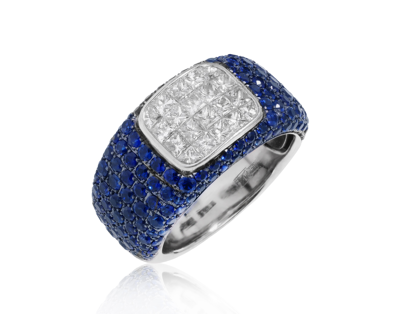 Оригинальное золотое кольцо с сапфирами 3.72ct Stenzhorn Bravura 140422/6