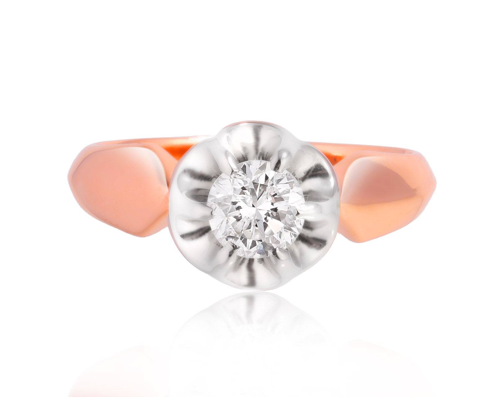 Золотое кольцо с бриллиантом 0.71ct 140225/14