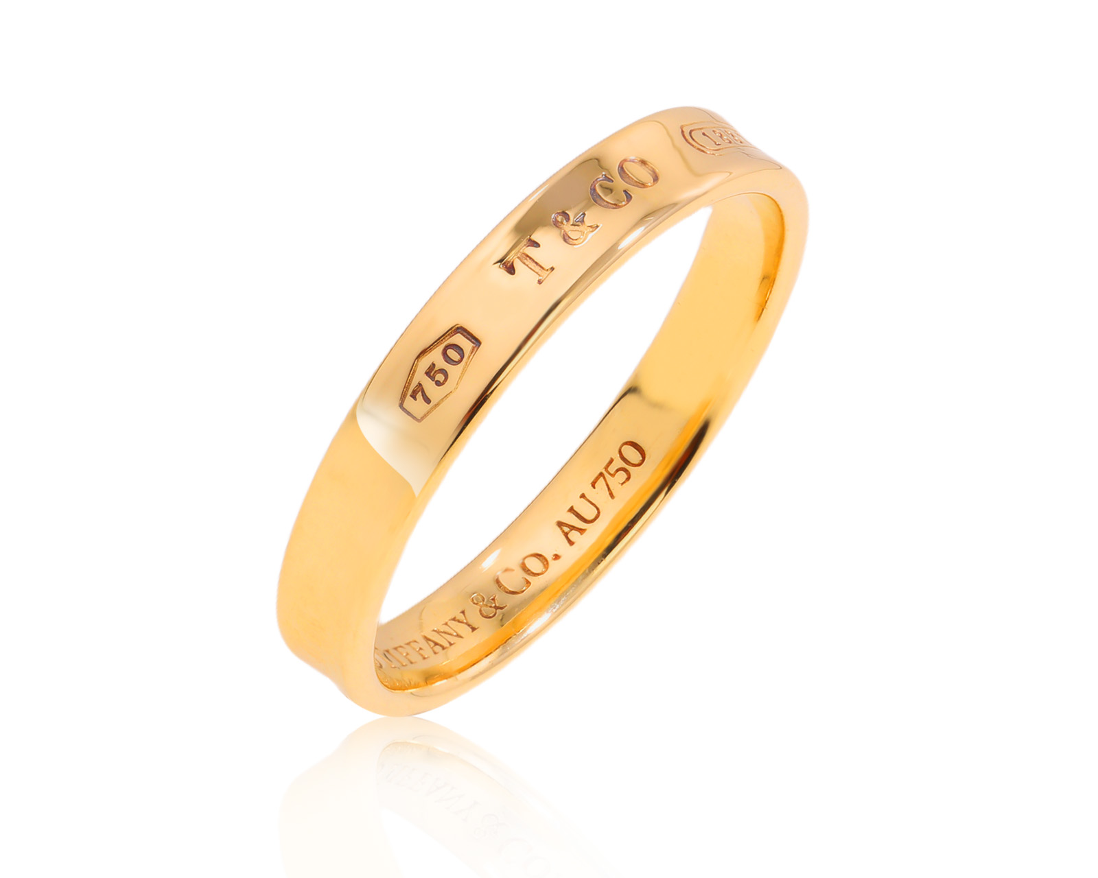 Оригинальное золотое кольцо Tiffany&Co 1837 280725/10