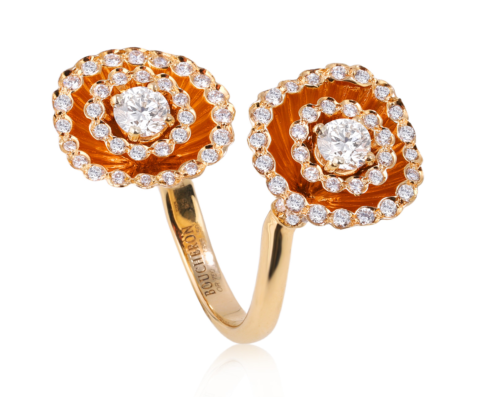 Оригинальное золотое кольцо Boucheron Exquises Confidences 220325/7