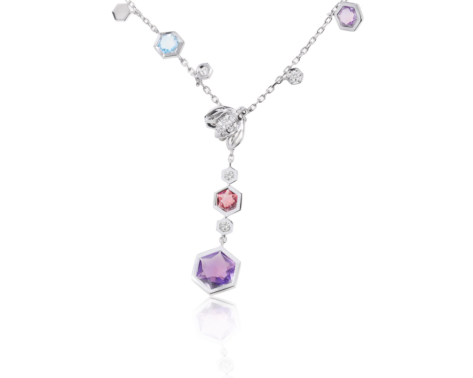 Оригинальное золотое колье с цветными камнями 10.12ct Piaget 080922/8