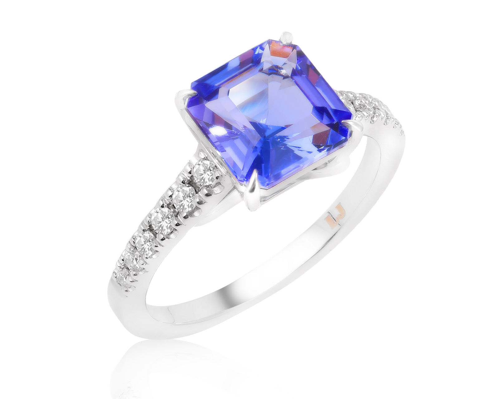 Оригинальное золотое кольцо с танзанитом 2.70ct Lykov`s Jewellery