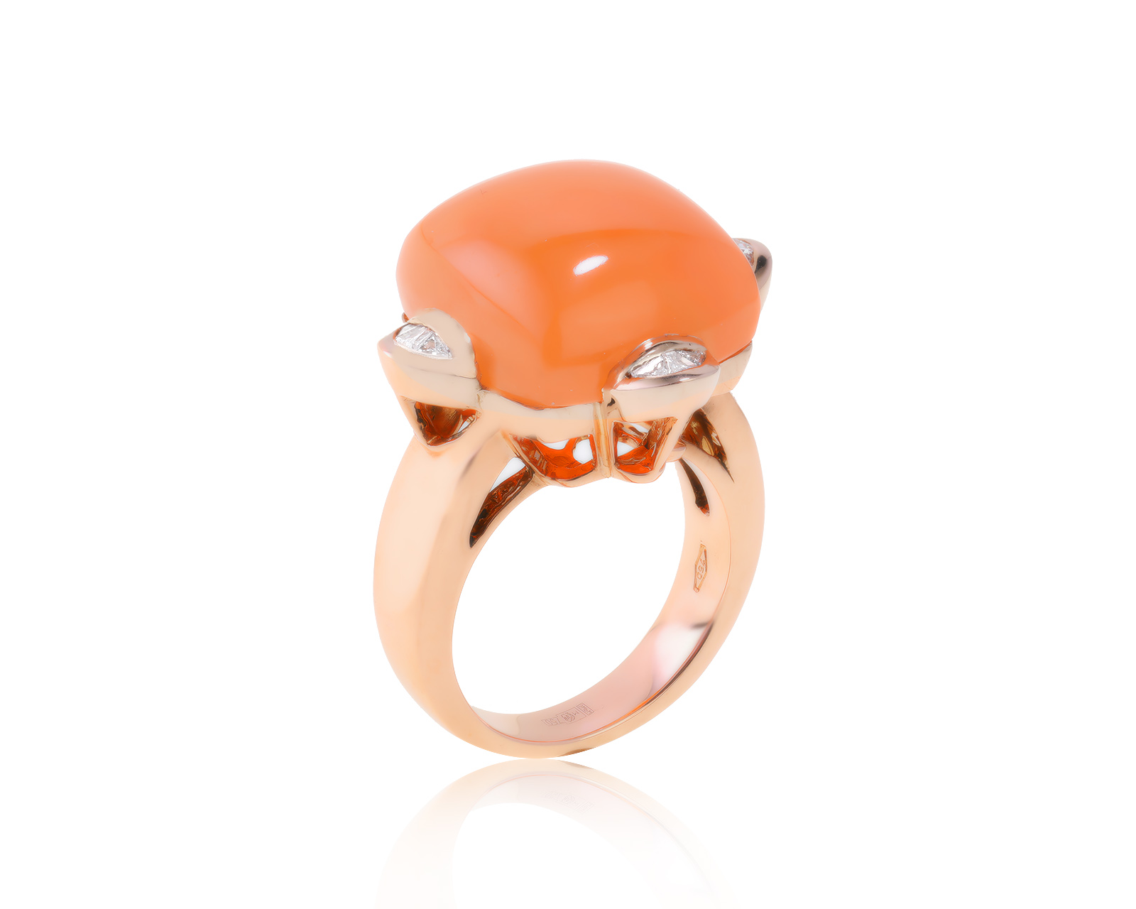 Оригинальное золотое кольцо с халцедоном 14.00ct Gianni Lazzaro 150223/4