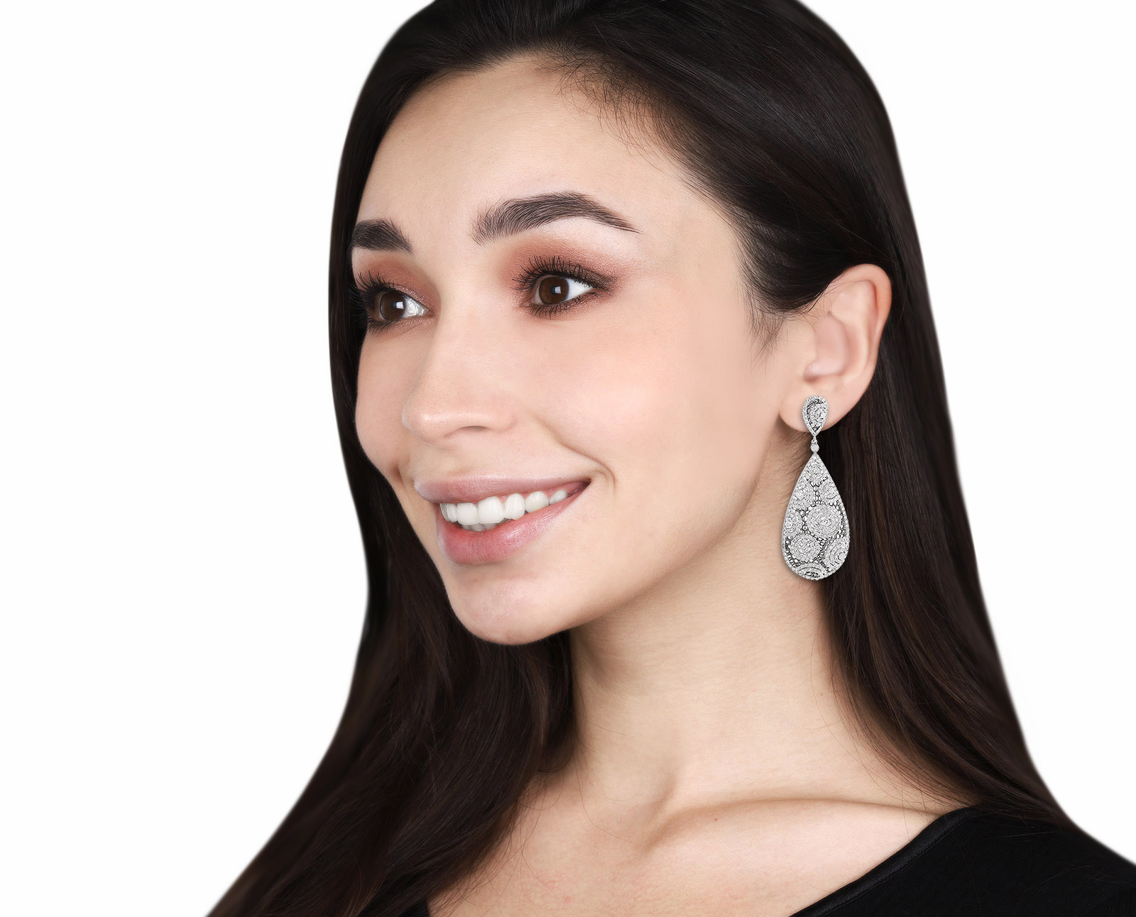 Шикарные золотые серьги с бриллиантами 5.65ct