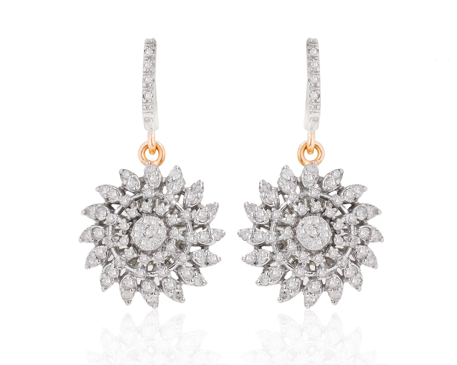 Золотые серьги с бриллиантами 1.50ct 990160/1-1