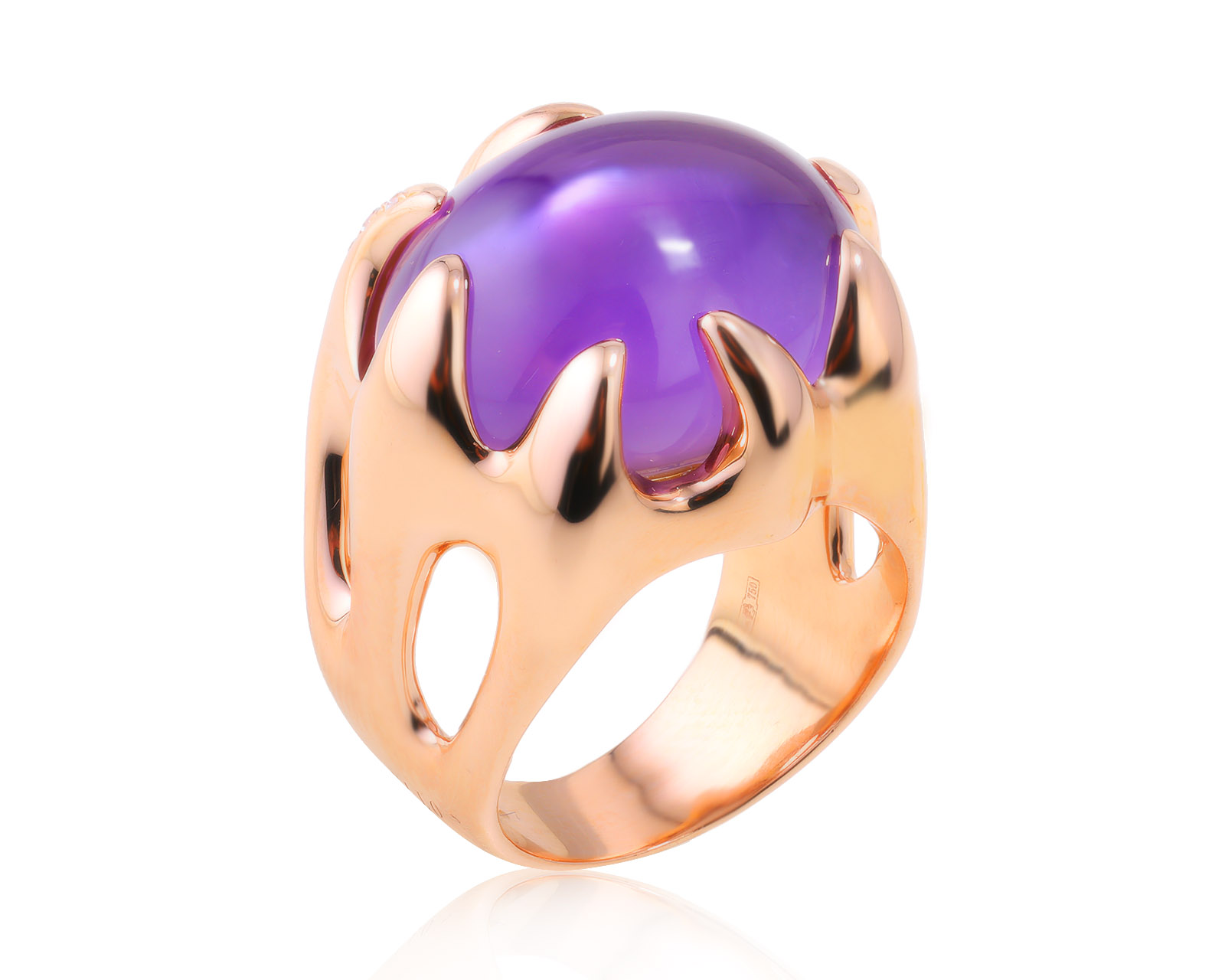 Оригинальное золотое кольцо с аметистом 16.50ct Gavello Anemone 040224/3