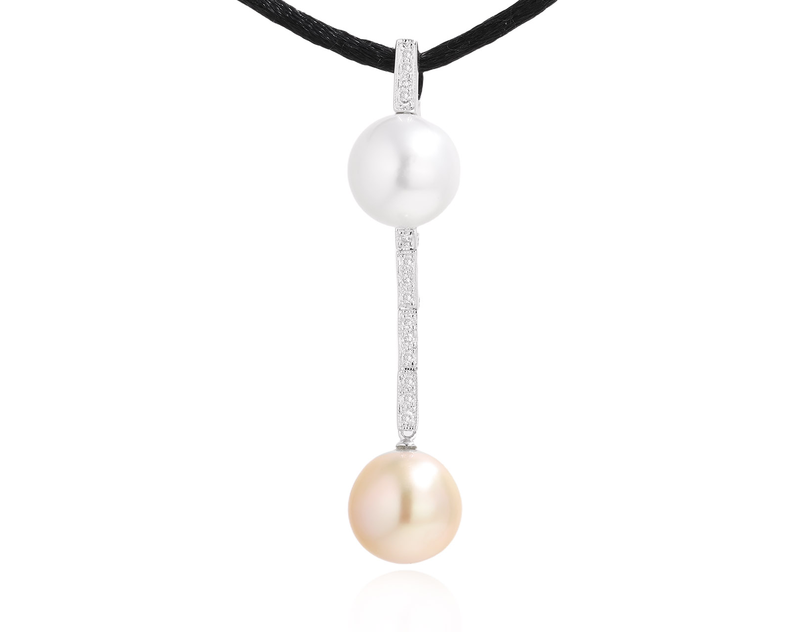 Оригинальный золотой кулон с жемчугом и бриллиантами 0.14ct WCJ 290725/17