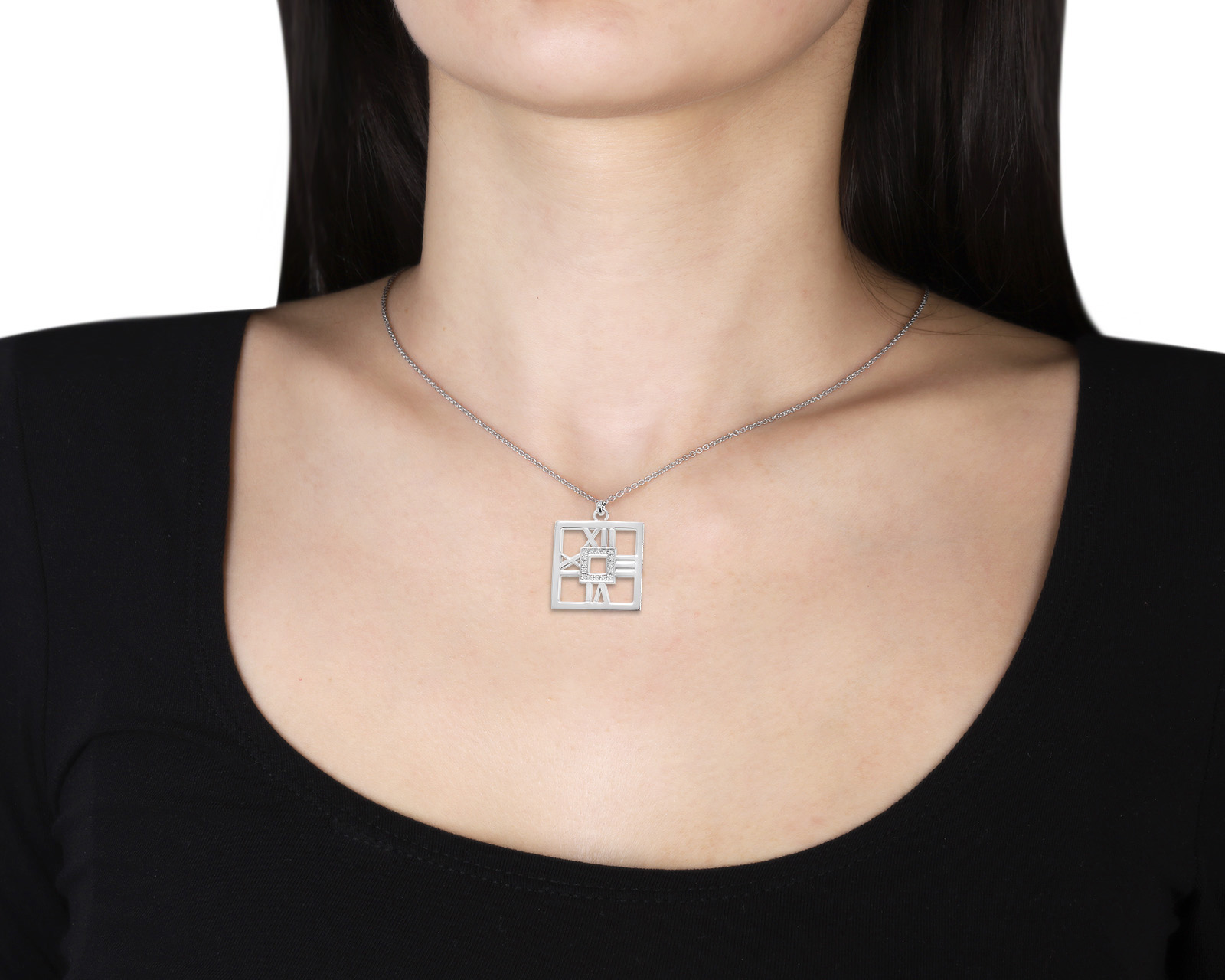 Оригинальное золотое колье c бриллиантами 0.08ct Tiffany&Co Atlas