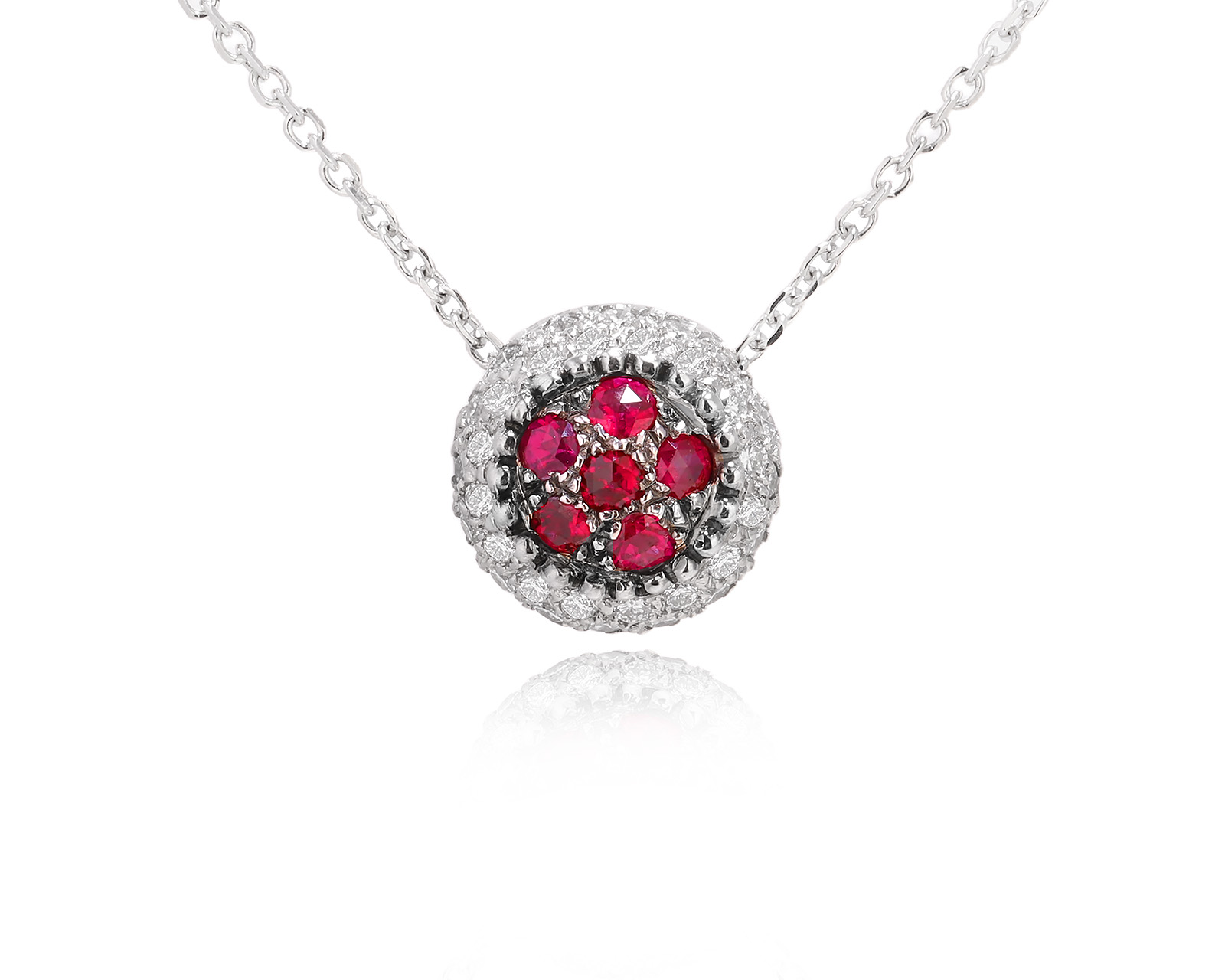 Оригинальное золотое колье с рубинами 0.21ct Mouawad 281124/9