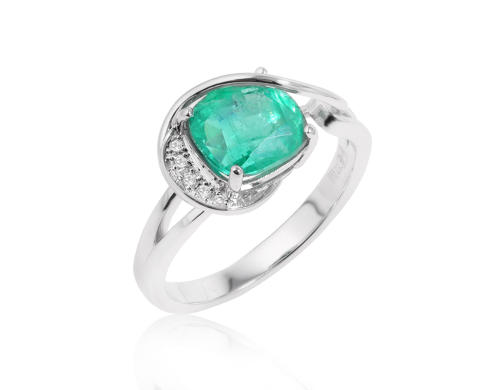 Золотое кольцо с изумрудом Замбия 2.36ct Evgeny Matveev 220125/Б48