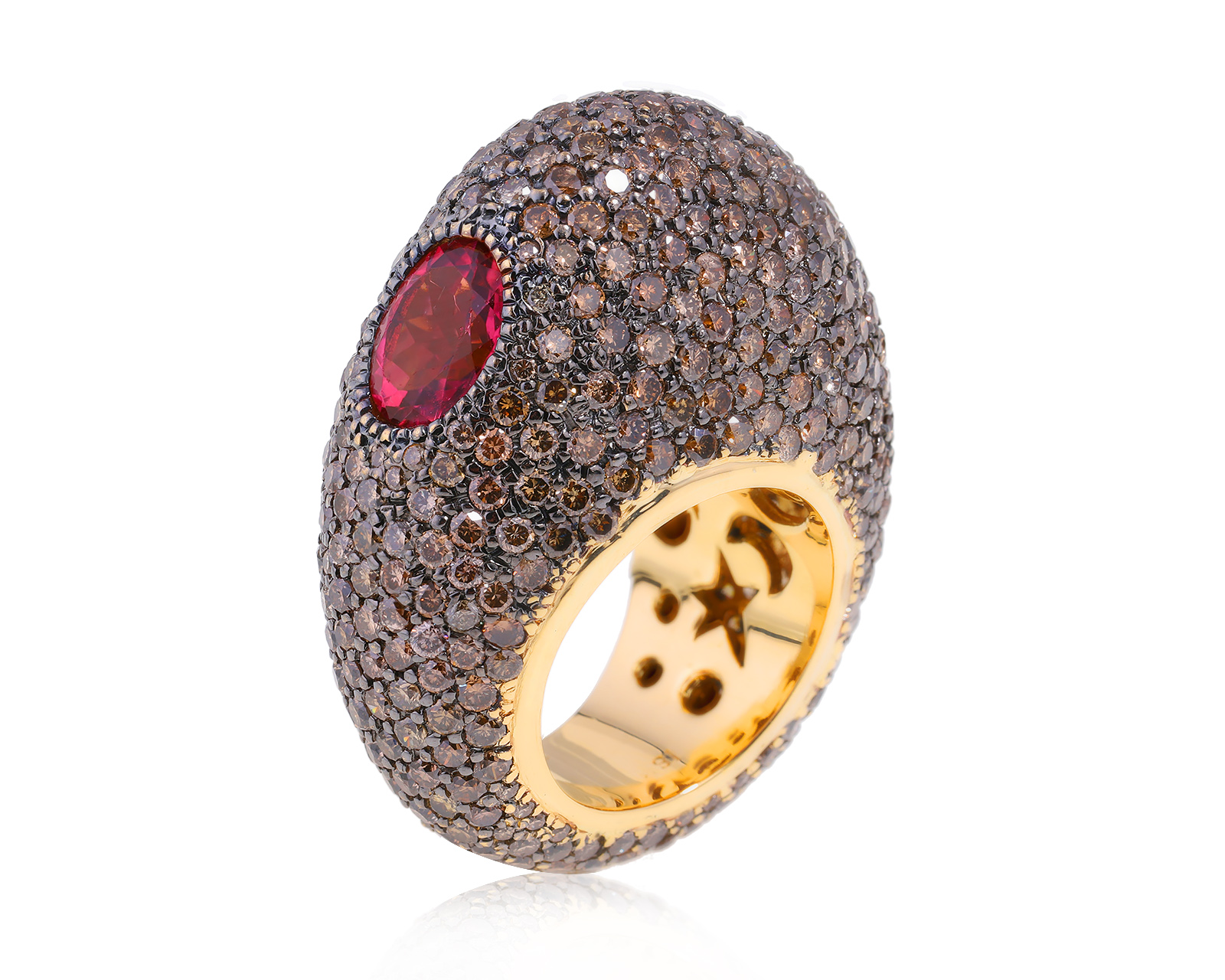 Золотое кольцо с турмалином 2.50ct и бриллиантами 14.50ct 030524/13